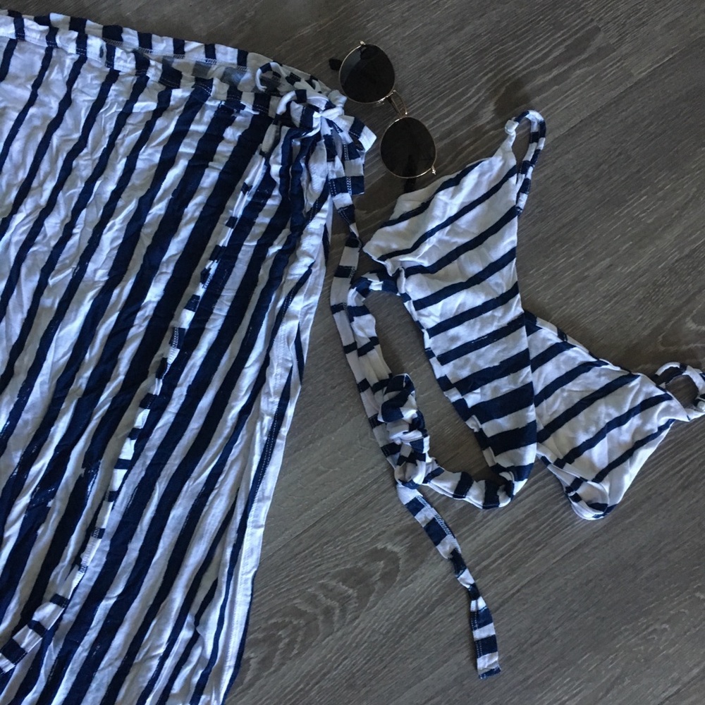 ASOS striped skirt and matching top